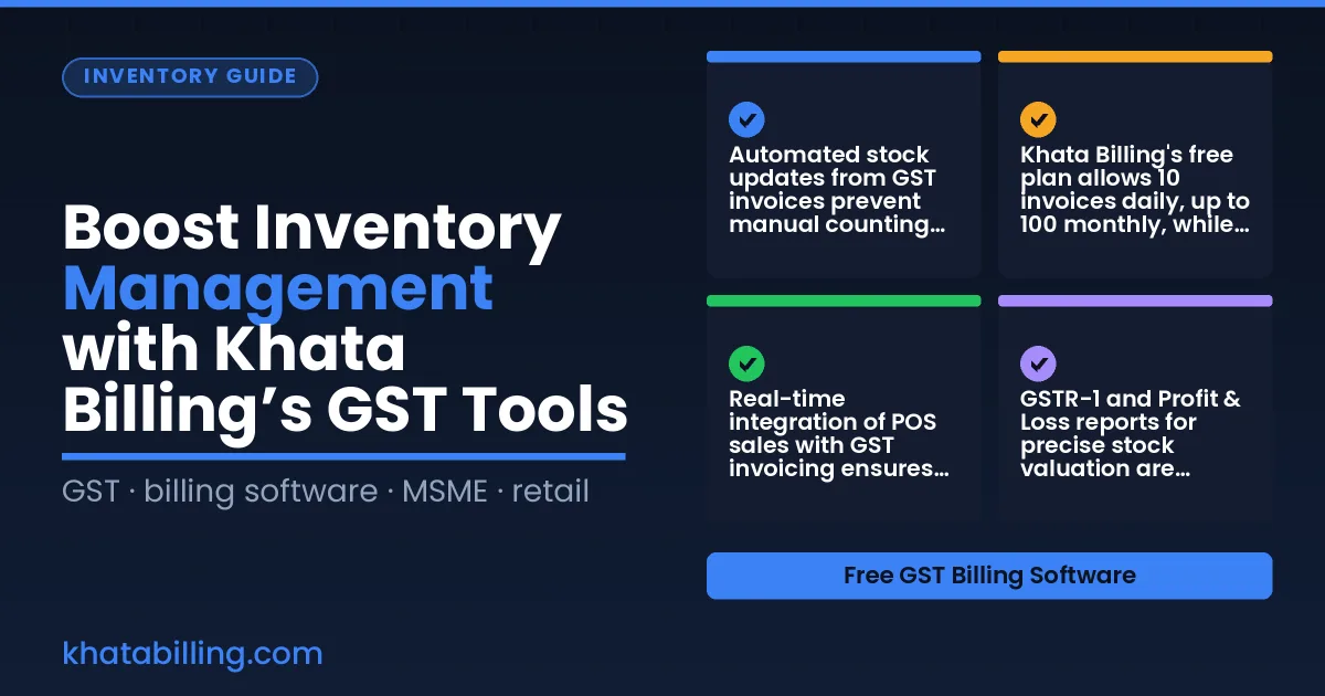 Small shop owner using a tablet to manage inventory and create GST invoices