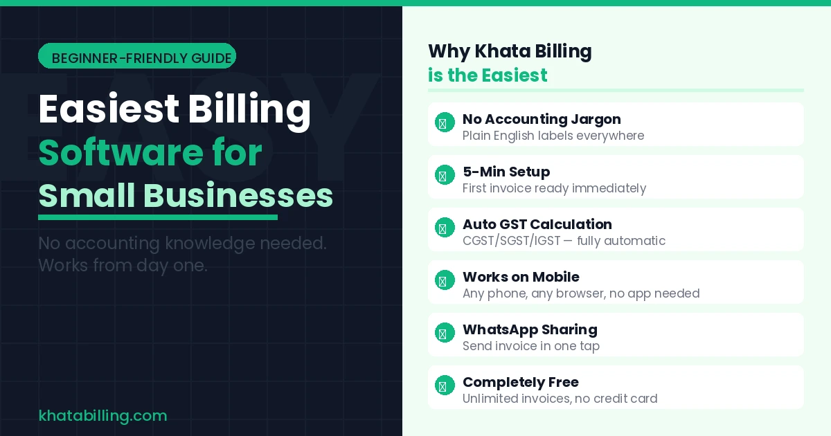 Easiest billing software for small businesses in India — Khata Billing