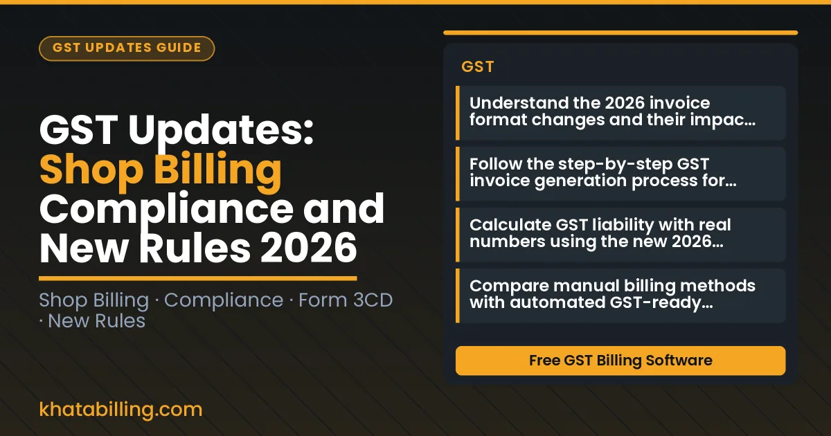 Shop counter with billing and GST compliance