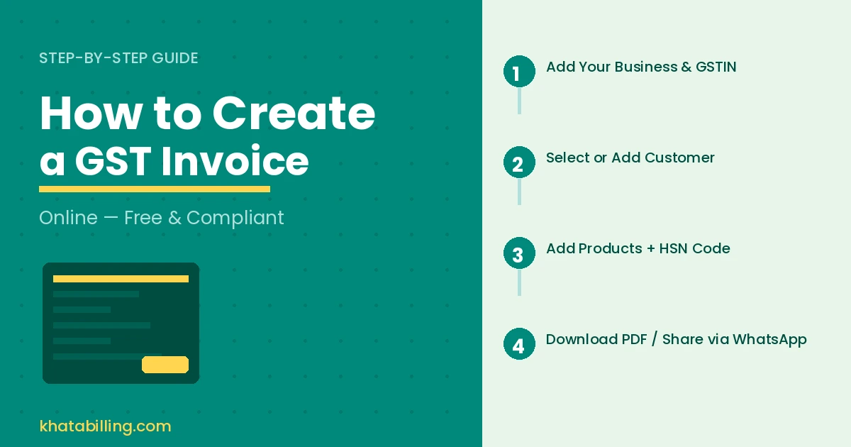 Step-by-step guide to creating a GST invoice online in India