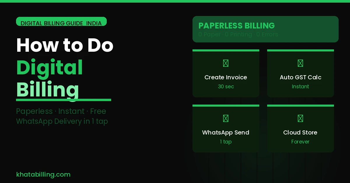How to do digital billing for shop in India using Khata Billing