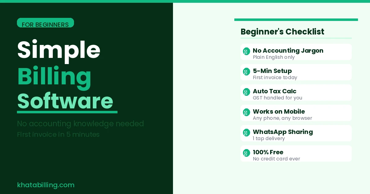 Simple billing software for beginners with no accounting knowledge needed